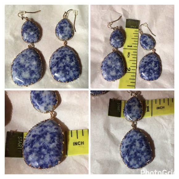 SOLID DROP ROCK EARRINGS - Picture 3 of 4